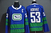 Canucks 53 Bo Horvat Blue Adidas Jersey,baseball caps,new era cap wholesale,wholesale hats